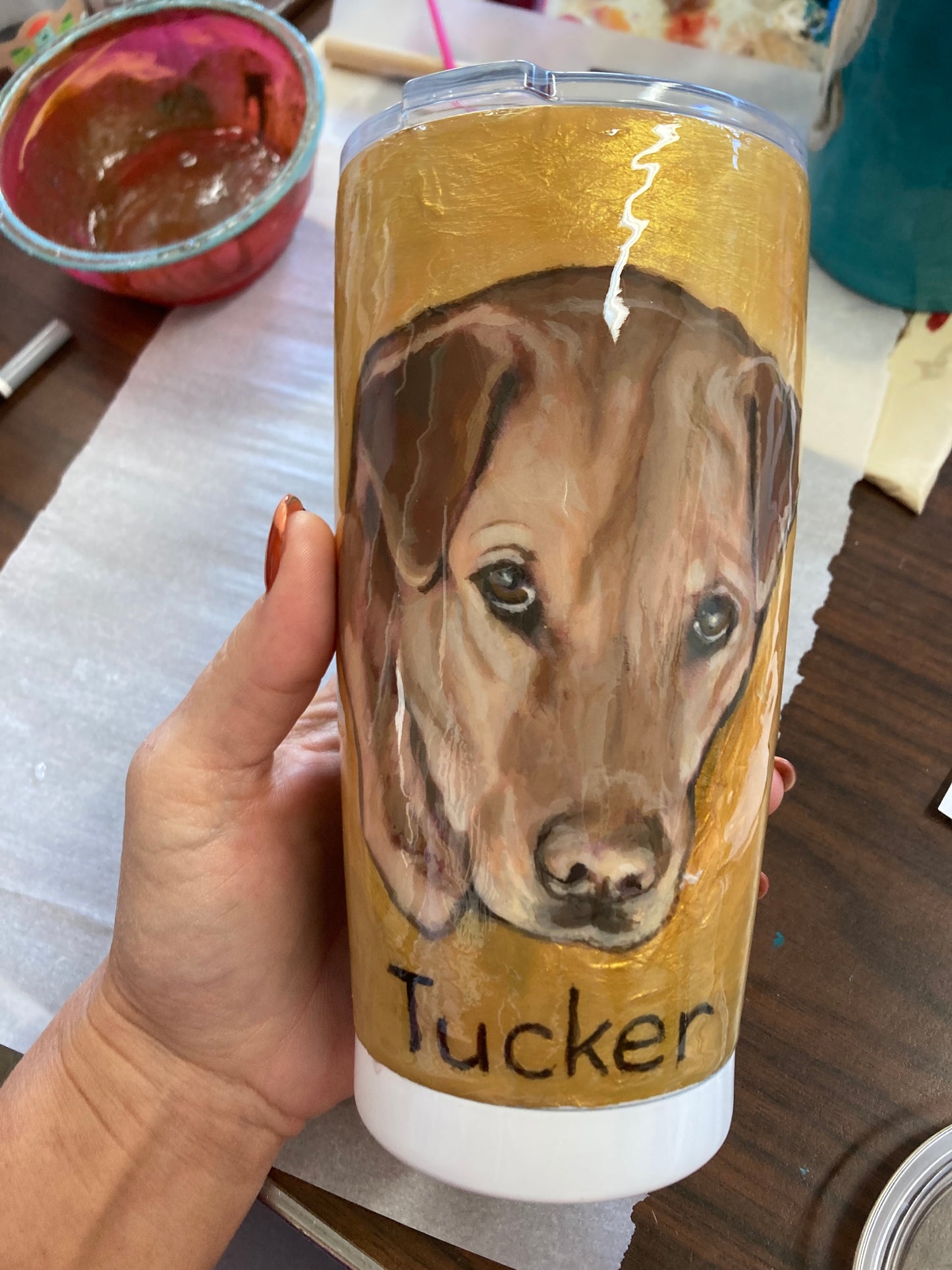 Custom 18 ounce Pet Tumbler with Lid