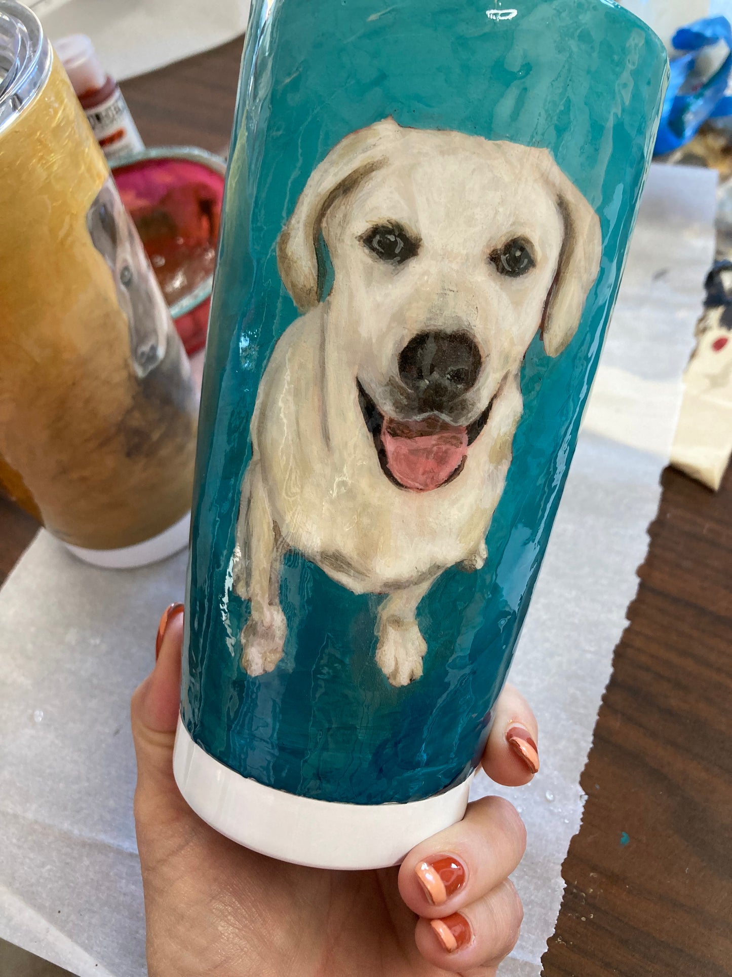 Custom 18 ounce Pet Tumbler with Lid