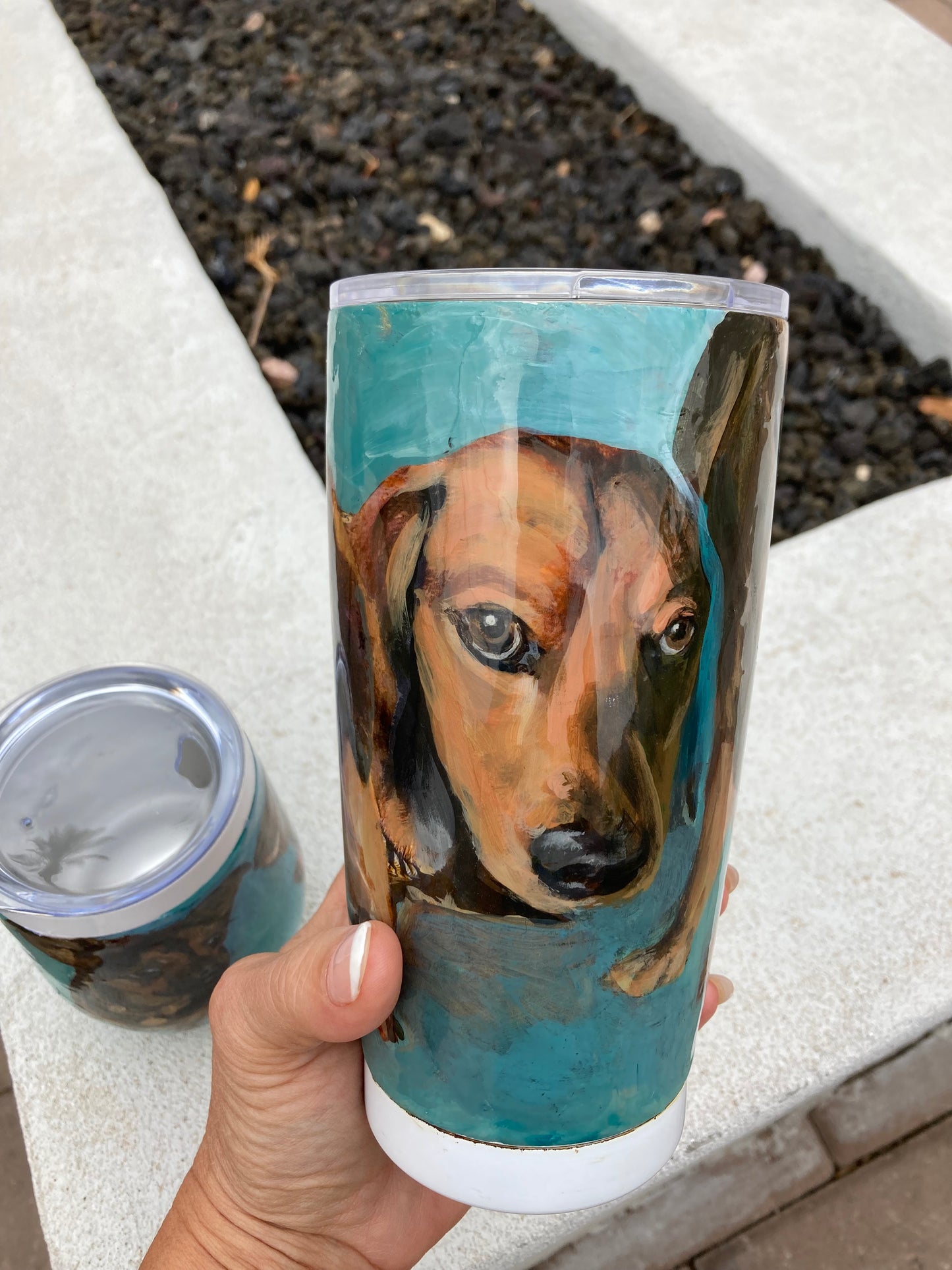 Custom 18 ounce Pet Tumbler with Lid