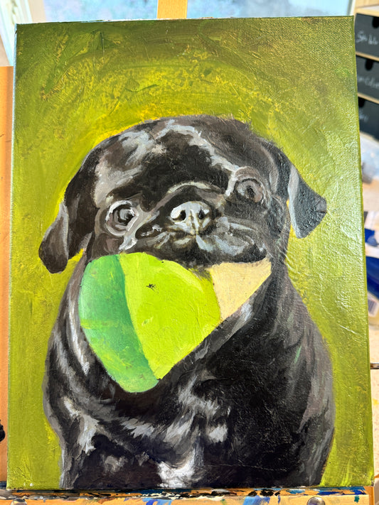 Custom Pet Portrait Painting Acrylic Dog Painting Cat Painting